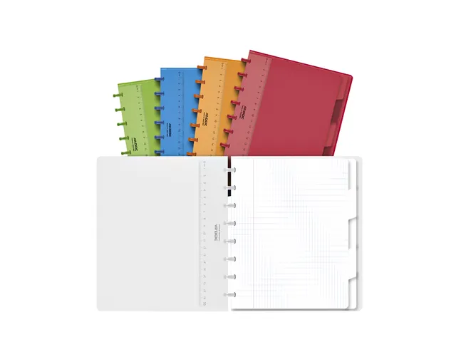 Cahier ADOC A5 carreau 4x8mm 144 pages 90g 5 intercalaires assorti