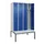 locker met bank,voor scheiding van kleding,HxBxD 2120x1200x815mm,4vak