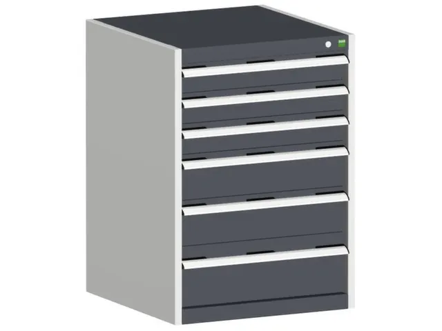 ladekast HxBxD 900x650x525mm 6laden romp RAL7035 front RAL7016