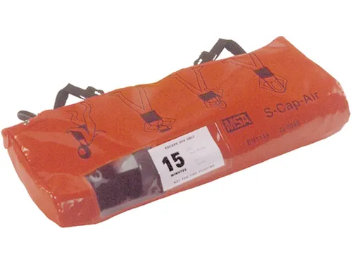 MSA 10032181 S-Cap Air vluchtmasker met gevulde cilinder