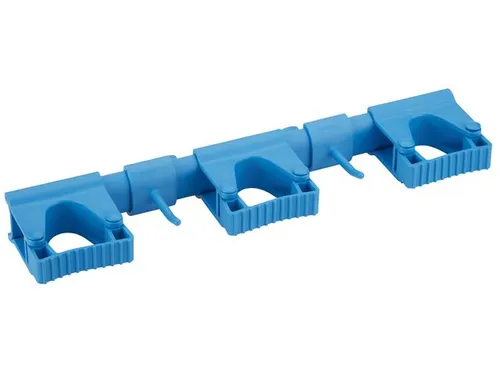 Ophangrek Vikan Hi-Flex Wand 420mm Blauw 3 klemmen, 2 haken