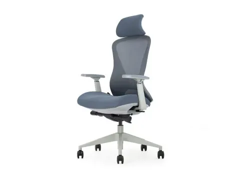 Ergonomische Bureaustoel 600 NEN-EN 1335 Grijs Mesh met Hoofdsteun