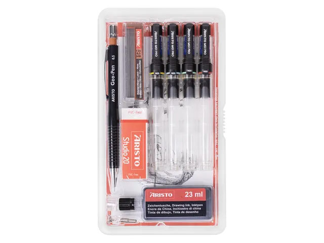 Stylo de dessin PRO Aristo Studio- ensemble 9 pièces 0.13-0.40-0.60-0
