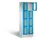 Lockerkast 1800x610x500mm 2x4 vakken Cilinderslot, Sokkel, RAL5012