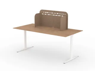 Akoestisch PET-vilt scheidingsscherm M 100x35cm beige - 2