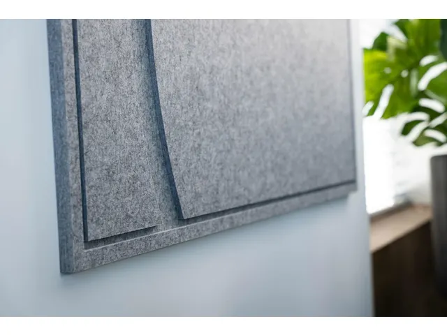 Acoustic Art GEO XL 160x120cm Grijs Akoestisch kunstwerk Geometrisch