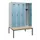 locker met bank,HxBxD 1950x1200x815mm,4vak,vak B 300mm,draaigrendel