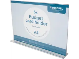 5x Kaarthouder Europel Budget T-Standaard A4 Liggend