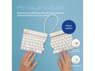 Toetsenbord R-Go Split Break QWERTY WL Wit - 5