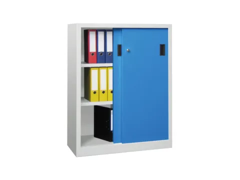 schuifdeurkast,HxBxD 1200x1000x500mm,RAL7035,front RAL5012