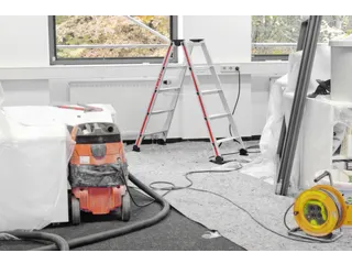 trapladder,beide zijden,2x5treden,Stand H 0,65m,balk L 1,28m,aluminium - 3