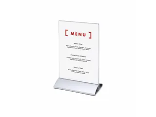 Menukaarthouder IEZZY staand A5 aluminium voet - 1