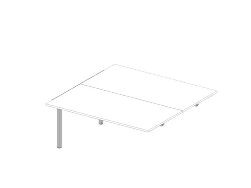 Aanbouwtafel I.h.v. Benchtafel 4-Voet 680-760X1600X1600Mm Wit