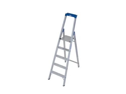 Ladder Aluminium Bordes H 1 25M 5Treden Incl. Bordes