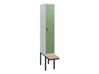 locker met bank,HxBxD 1950x300x815mm,1vak,vak B 300mm,draaigrendel - 1