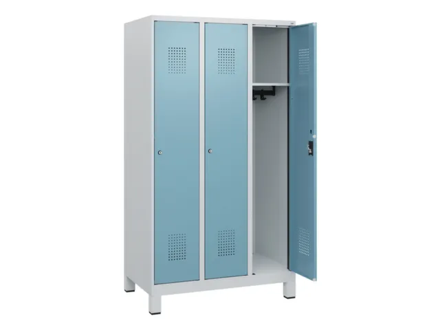 schoollocker,HxBxD 1630x900x500mm,3vak,vak B 300mm,cil.-slot,voeten