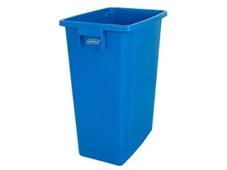 afvalverzamelaar,60l,HxBxD 580x320x460mm,romp PP blauw,gesloten - 1
