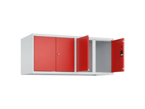 opzetkast,v. locker,4vak.,vak B 300mm,HxBxD 500x1200x500mm,vleugeldeur