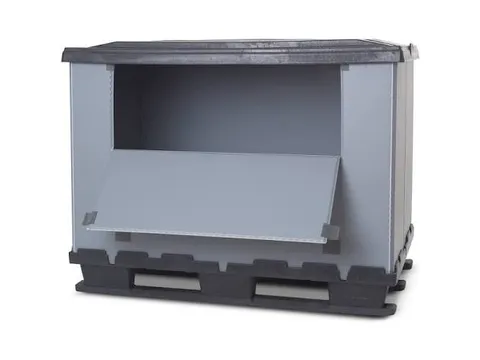 Vouwkrat voor pallets,HxLxB 1110x1000x1200mm,belasting 500kg,kunststof