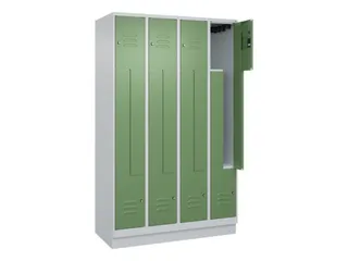Z-garderobekast,HxBxD 1950x1200x500mm,vak B 150/300mm,cil.-slot,sokkel - 2