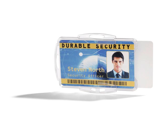 Durable Kaarthouder Voor 2 Veiligheidspassen Voordeelbundel 85x54mm | BadgeWinkel.nl