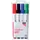 Whiteboardstift Quantore rond 1-1.5mm 4stuks assorti