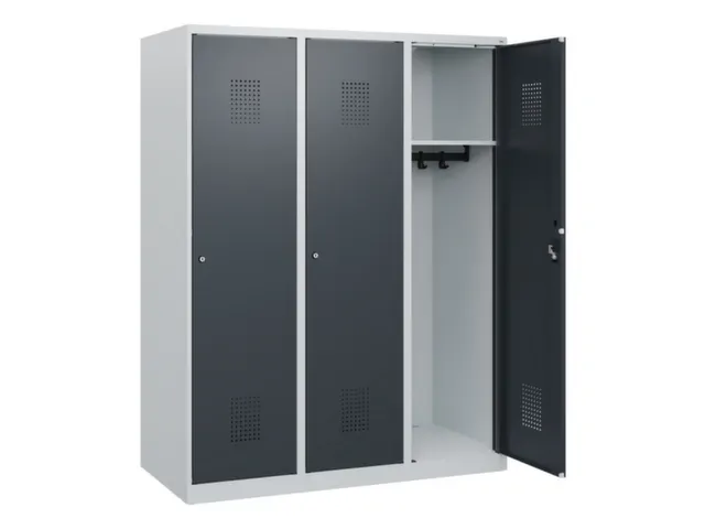 schoollocker,HxBxD 1530x1200x500mm,3vak,vak B 400mm,cil.-slot