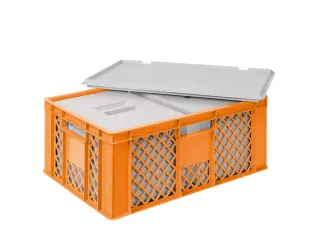 Euronorm-stapelbak,m. 2isoleerboxen,HxLxB 240x600x400mm,43/10,4l,HDPE - 2
