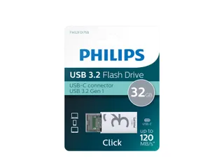 USB stick 3.2 Philips Click USB-C 32GB grijs - 2
