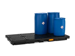 PE-opvangbak,v. 8x200l vat,opvangvol. 270l,HxBxD 180x2480x1280mm - 3