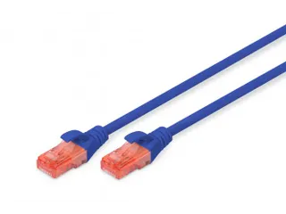 CAT 6 U-UTP patchkabel Cu LSZH AWG 26/7 lengte 0,50m Blauw - 1