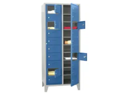 Wasgoedkast 1850x770x500 2x10 Vakken M. Poten Ral7035 Front Ral5012