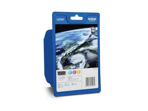 Brother LC985RBWBPDR, Cyaan, Magenta, Geel, Inkt op pigmentbasis, 3 st