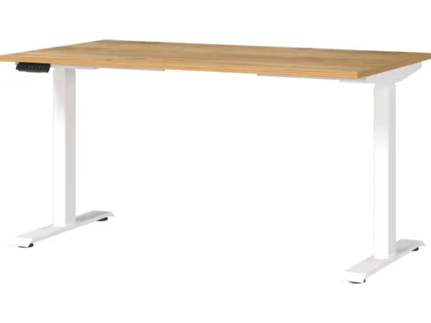 Elektrisch ihv bureau,HxBxD 720-1200x1400x800mm,blad Navarra-eiken