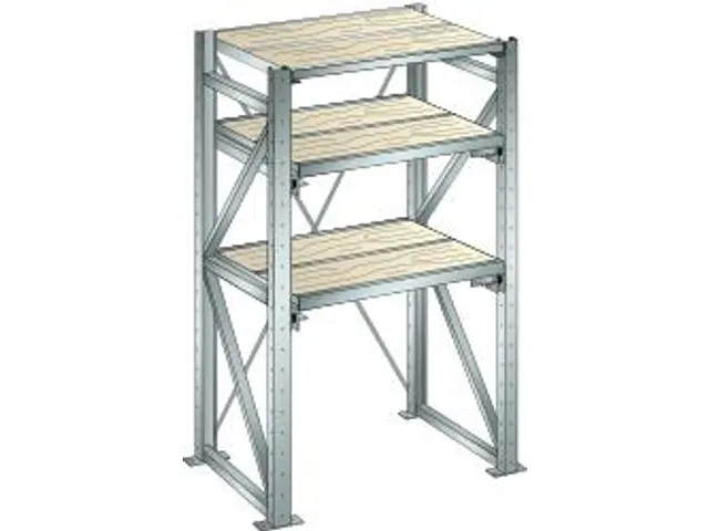 uittrekstelling voor zware lasten,HxBxD 2000x1290x860mm,vaklast 1000kg