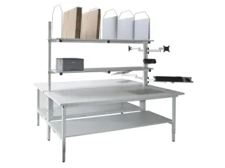 legbord,v. paktafel,BxD 1880x680mm,v. B 2000mm,pressboard,lichtgrijs - 5