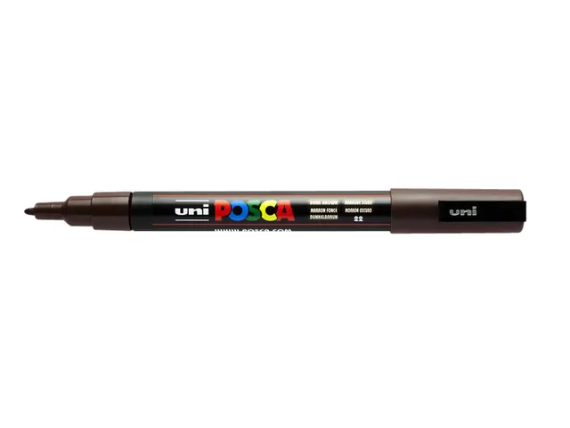 Verfstift Posca PC3M Fijne punt 0,9-1,3mm Donkerbruin