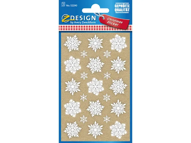 Étiquette Z-design De noël étoiles - 2 feuilles