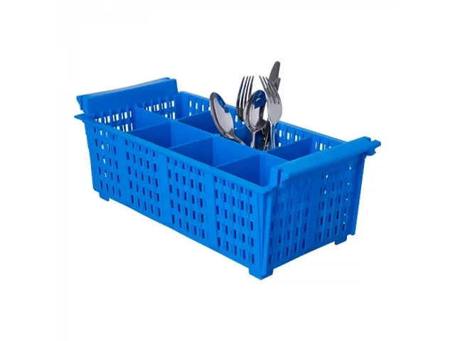 Panier à couverts CaterRacks 8 compartiments Plastique Bleu