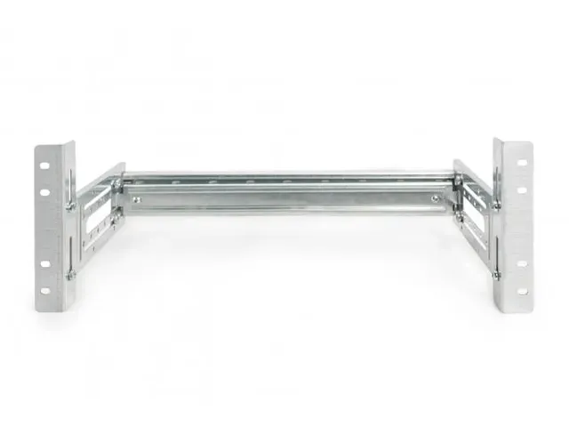 DIN-raildrager 4U 178x483x223mm verzinkt incl. hoge hoedrail verstelb.