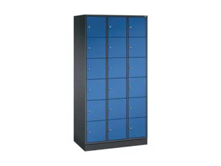 lockerkast,HxBxD 1950x920x500mm,3x6vakken,cil.-slot,sokkel - 2