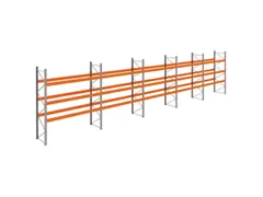 palletstelling,basis+4xaanbouw,HxBxD 3990x18600x1100mm,vakl. 3400kg