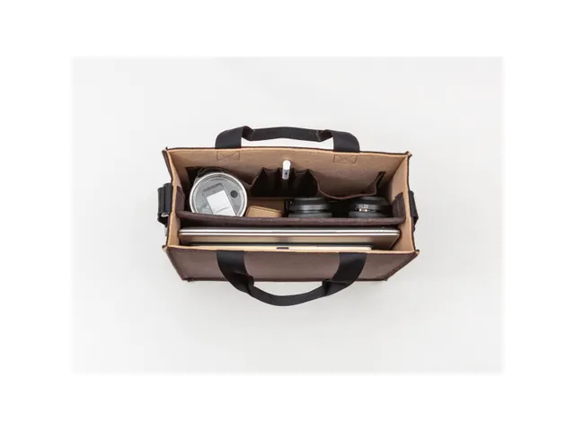 Bureau Tas Hybride werken Bicolor M bruin/beige M 360x280x150mm