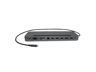 USB-C Metal Ergonomic 4K 3x Display Docking Station with Power Deliver - 3