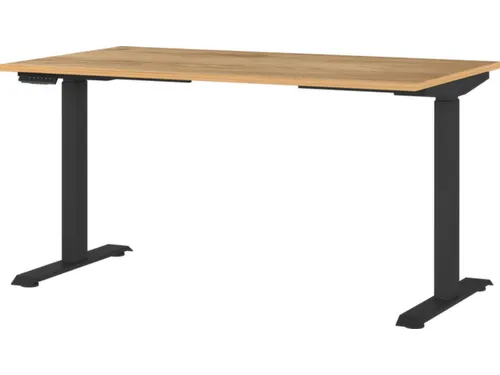 Elektrisch ihv bureau,HxBxD 720-1200x1400x800mm,blad Navarra-eiken