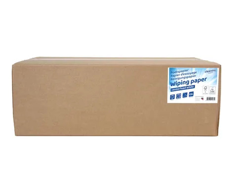 Poetspapier Cleaninq mini 1-laags 20cmx120m Wit 12 rollen