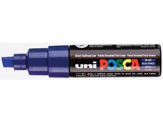 Verfstift Posca PC8K Brede punt 8mm schuin donkerblauw - 1