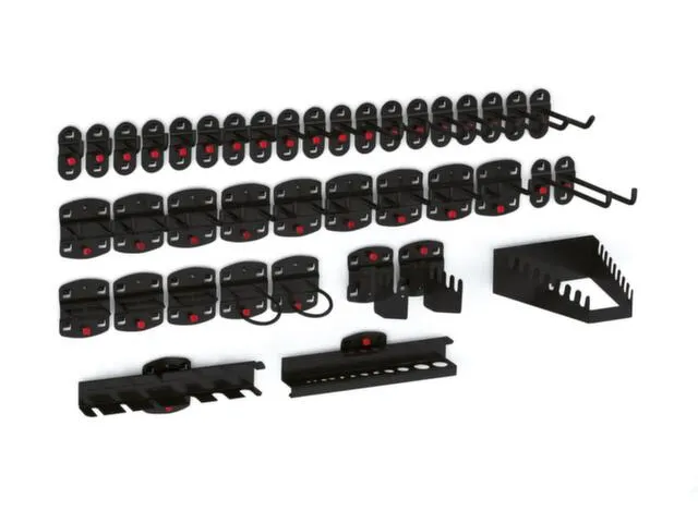 houderassortiment,v. perfoplaat,40-delig,RAL7016