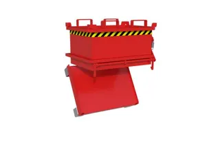 mini-bodemklepcontainer,HxLxB 625x600x800mm,0,13m³,inrijbeugel,staal - 2