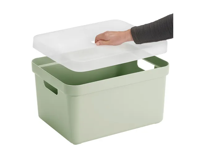 Sigma Home opbergbox 32L groen - 44,5x34,5x24,3cm